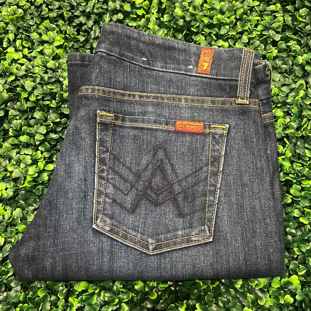 7 For All Mankind “A” Pocket Flare Jeans Dark Wash